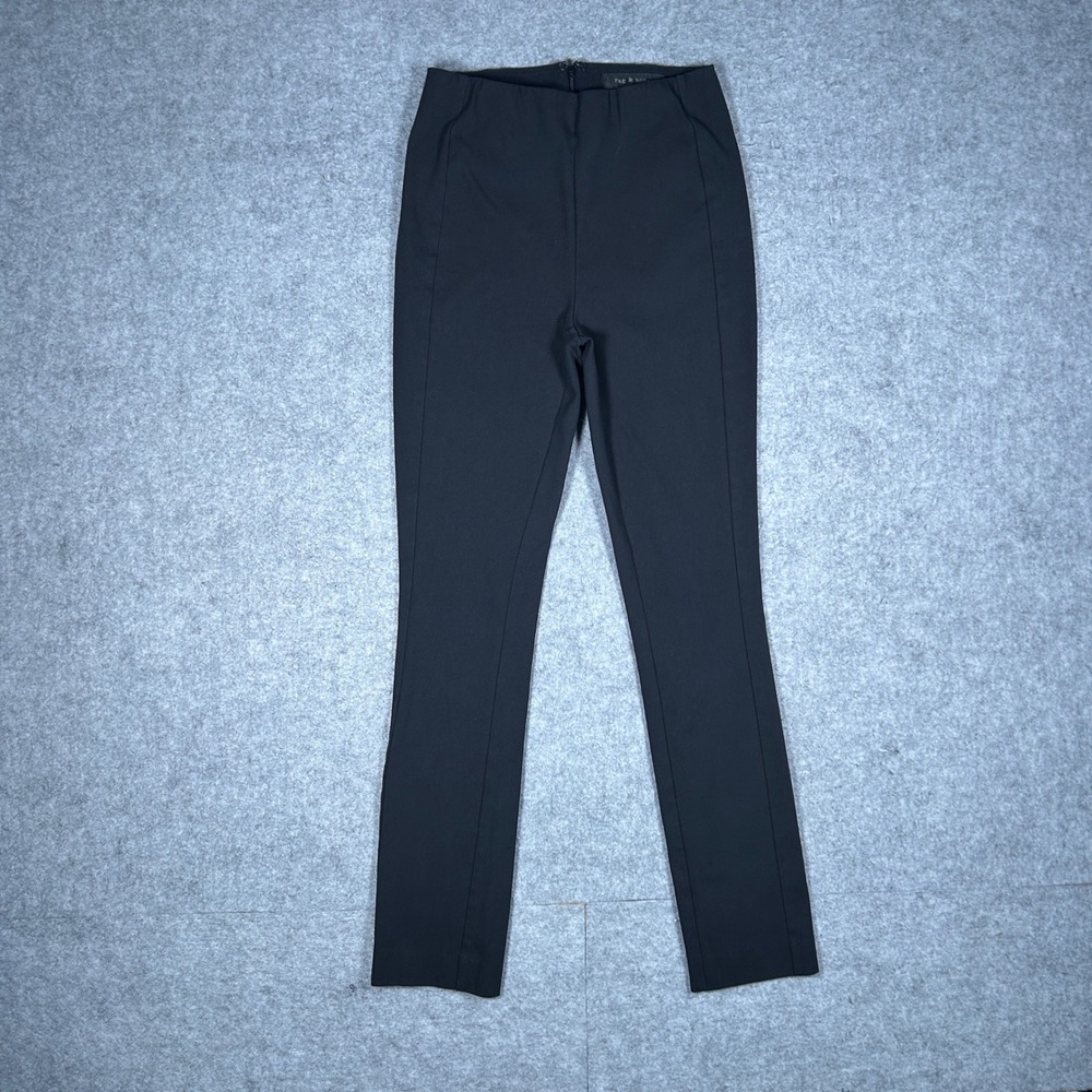 Rag & Bone Pants Womens 0 Black Simone Slim Stretch Ankle Trousers Workwear